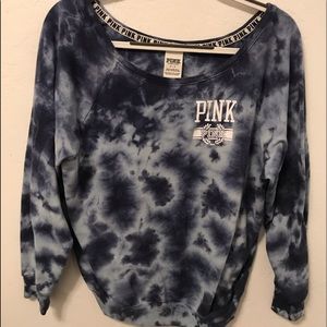 Off The Shoulder PINK Tie Dye Crewneck